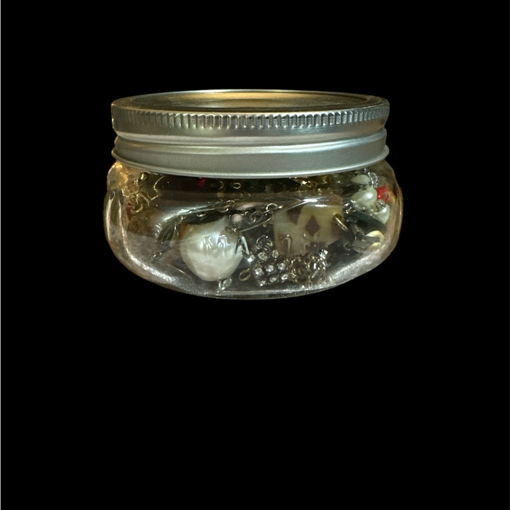 Decorative Jar with Silver Lid